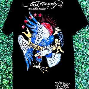 Ed Hardy by Christian Audiger Men’s Polo Style Shirt Large